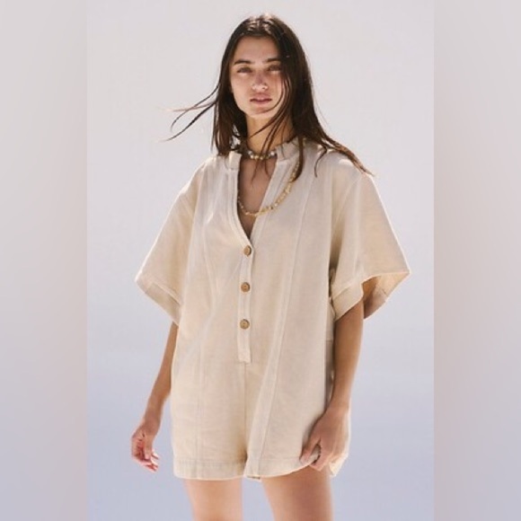 New FREE PEOPLE Easton Playsuit romper size XS - Picture 2 of 7